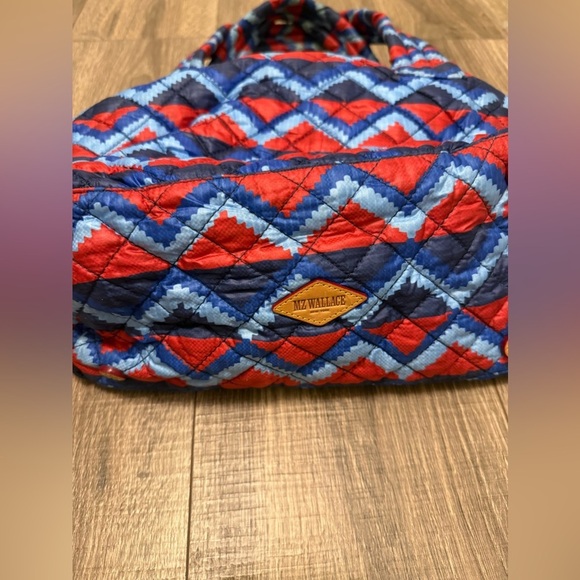 MZ Wallace Medium SUTTON Quilted Nylon Zig Zag Oxford Crossbody Handbag - Picture 7 of 12